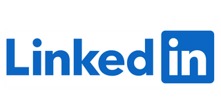 Das Logo von LinkedIn auf weißem Hintergrund.
